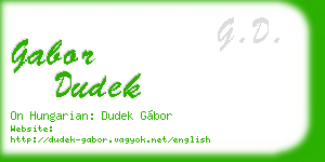 gabor dudek business card
